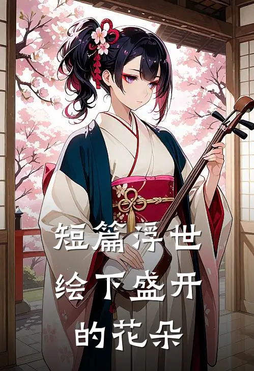 短篇浮世绘下盛开的花朵