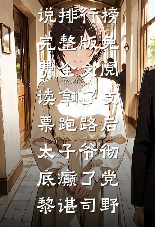 拿了支票跑路后，太子爷彻底癫了党黎谌司野热门小说排行榜_完整版免费全文阅读拿了支票跑路后，太子爷彻底癫了(党黎谌司野)
