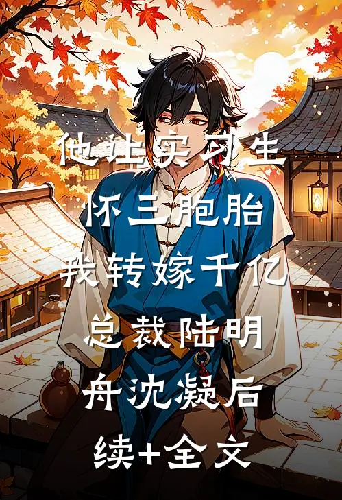 他让实习生怀三胞胎，我转嫁千亿总裁陆明舟沈凝后续+全文