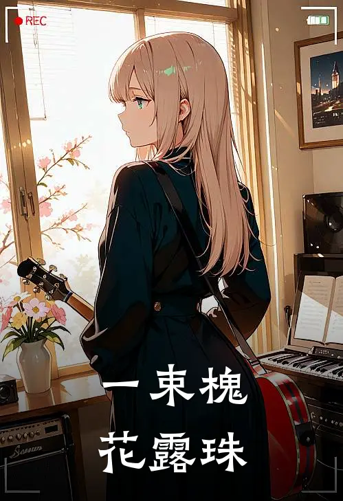 一束槐花露珠
