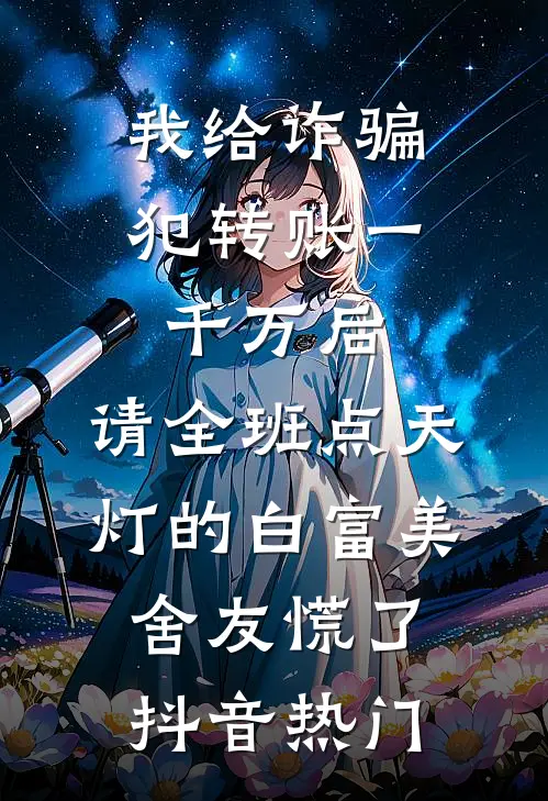我给诈骗犯转账一千万后，请全班点天灯的白富美舍友慌了抖音热门